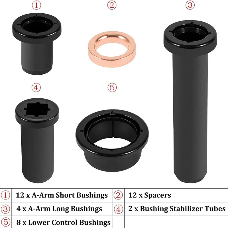 Verses hátsó Lógás bushings készlet 26/38 pcs Ágcsernyő számára Sarkcsillag Sportoló 500 rse 1996-2000 2002 Sarkcsillag Sportoló 700 2002