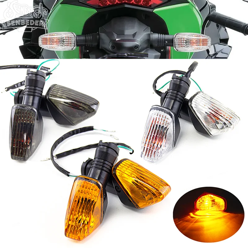 Dreamizer 14-LED Amber Turn Signal Lights For Kawasaki KLR/KLX 650 250 450 & More | Universal Fit