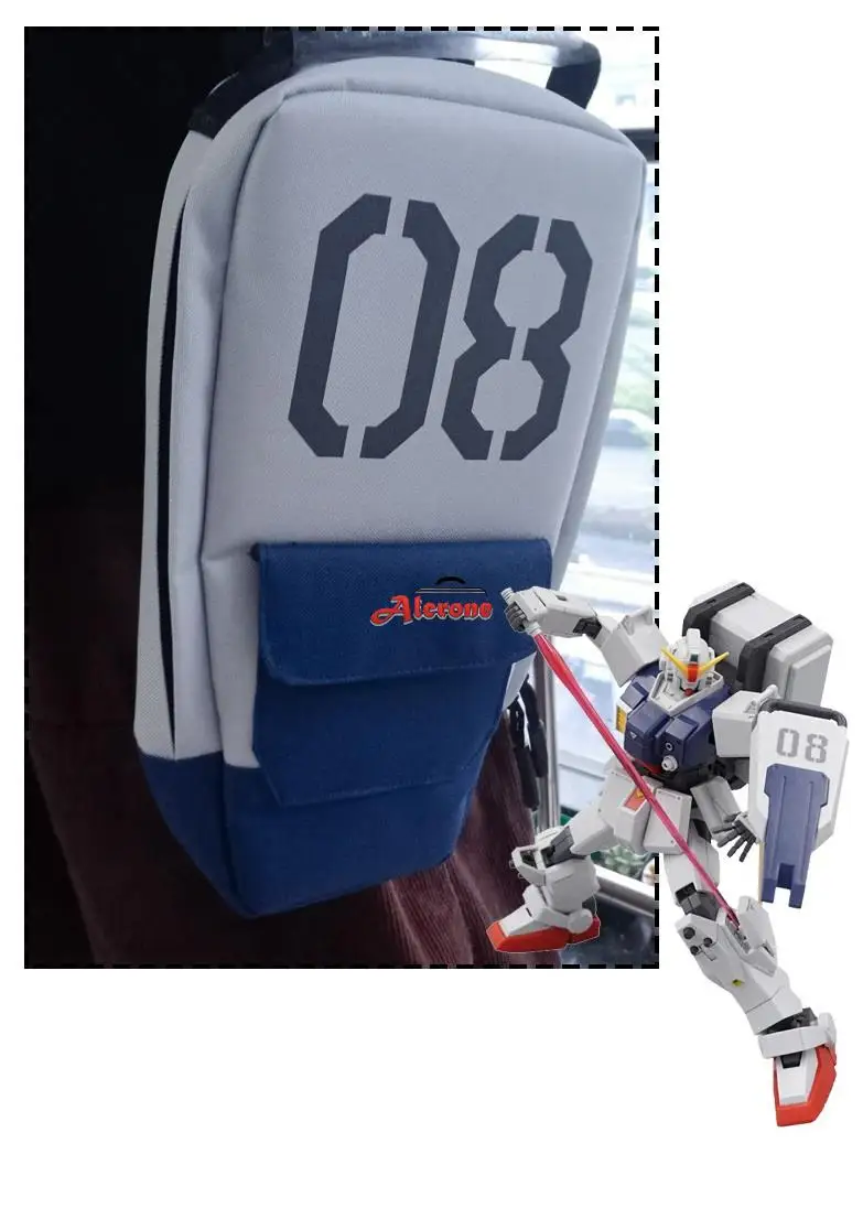 

GUNDAM 08MS Squad Crossbody Bag Land Combat Shield Bags Gundam Production Cosplay Shoulder Backpack