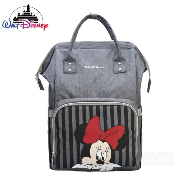 Disney Mickey Original New Diaper Bag Backpack Cartoon Cute Diaper Bag Large Capacity Baby Bag Luxury Brand Women's Backpack
