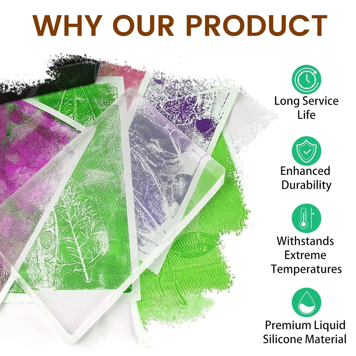 Reusable Gel Printing Plate Gel Press Monoprinting Print Plates Gel Plate For Press Art For Card Making, Scrapbooking, Arts