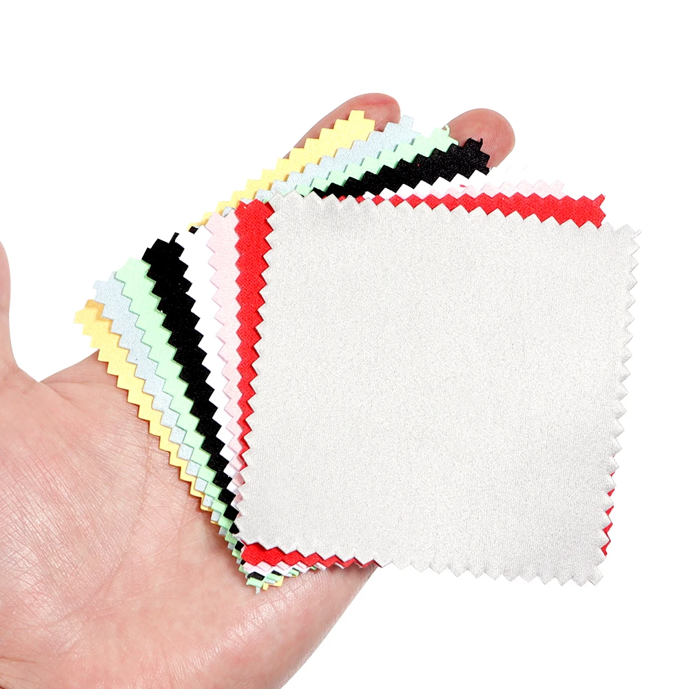 20/50Pcs Polish Polishing Cloth Silver Color Cleaning Polishing Cloth Soft Clean Wipe Wiping For Silver Gold Jewelry Tool