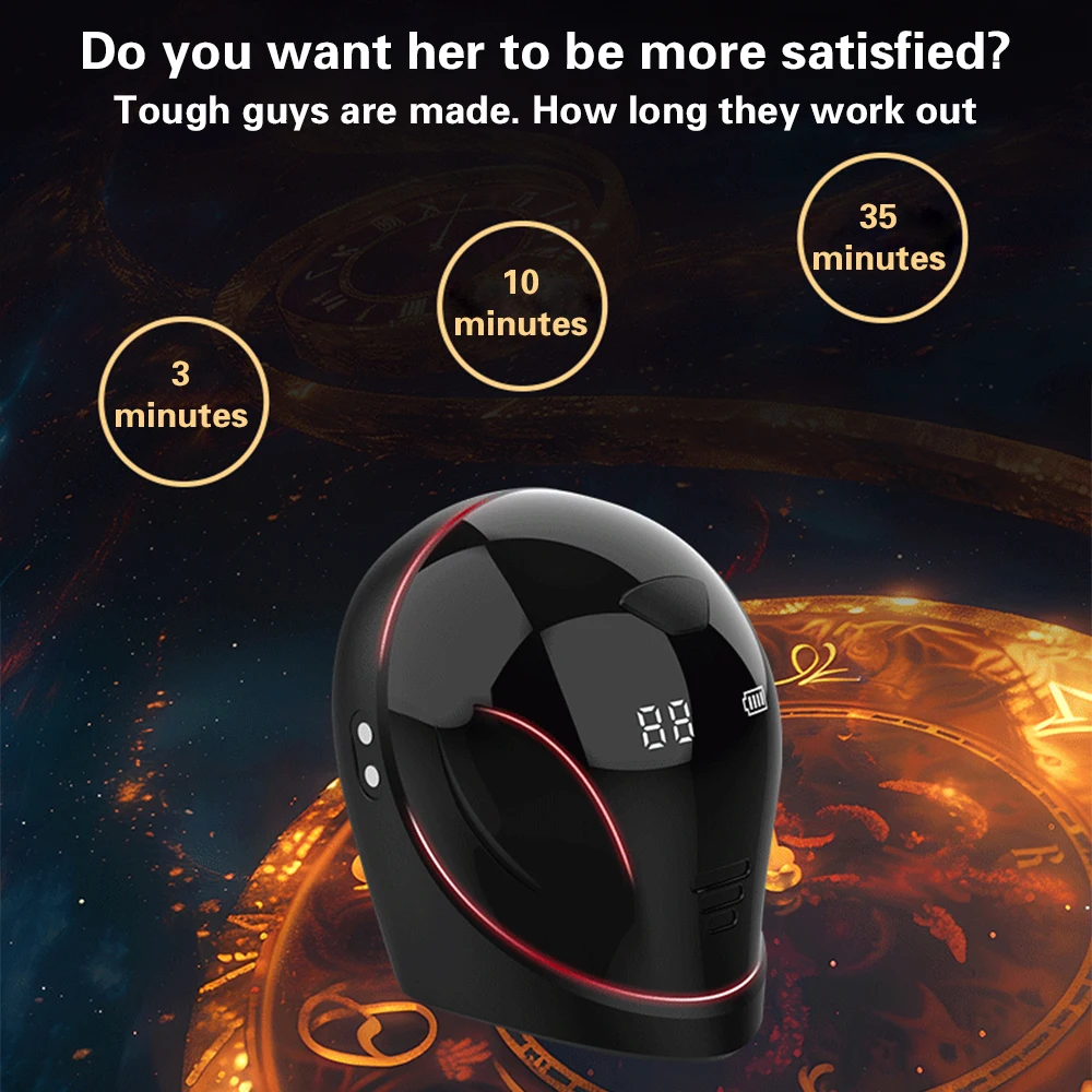 Male Masturbator Penis Enlargerment Trainer Vibrator For Men 10 Vibration Modes Glans Stimulater Massager Adult Supplies_voghion.com