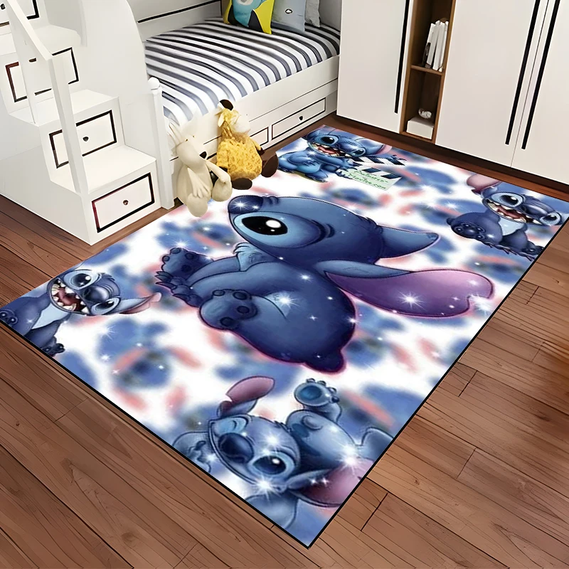 Disney Fashion Stitch 3D Printing Anime Large Area Carpets Home Living Rooms Cartoon Children's Bedroom Sofa Doormat Floor Rugs floor mat plush rug decorative carpet silk wool rug plush carpet non slip carpet imitated cashmere carpet kids carpet plush play mat