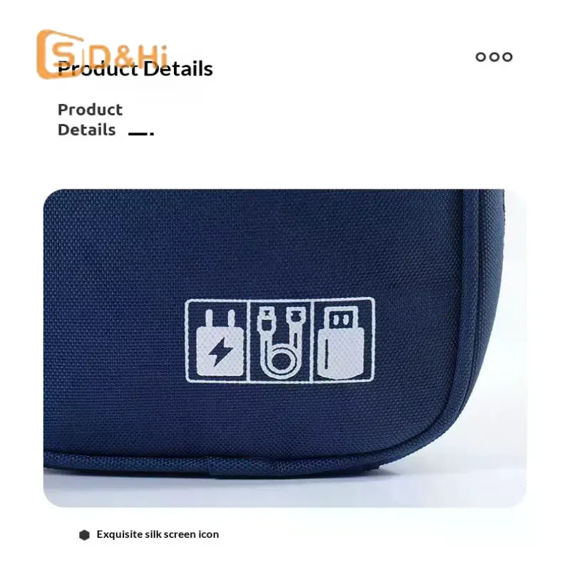 방수 휴대용 케이블 정리 가방 여행용 디지털 액세서리 파우치 USB, 보조배터리, 이어폰 보관 케이스