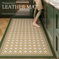 Kitchen Utensils Floor Mat PVC Water-absorbing Oil-absorbing Non-slip Bohemian Style Home Improvement Artificial Leather Cushion 2