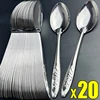 Wholesale Stainless Steel Spoon Silver Long Handle Ice Cream Dessert Watermelon Scoops Silver Soup Spoons Home Kitchen Tableware