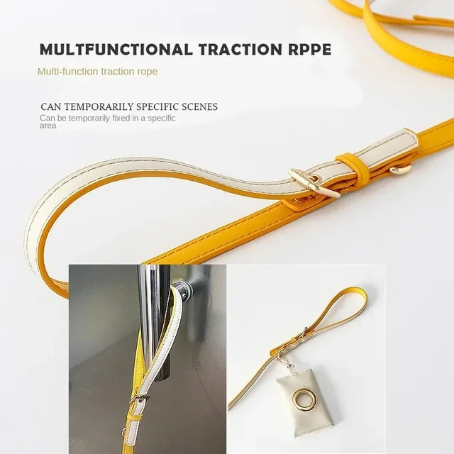 New Luxury Leather Pet Chest Strap Set Dog Leash Walking Cat Rope Medium and Small Dog Pet Supplies Puppy Accessories 5