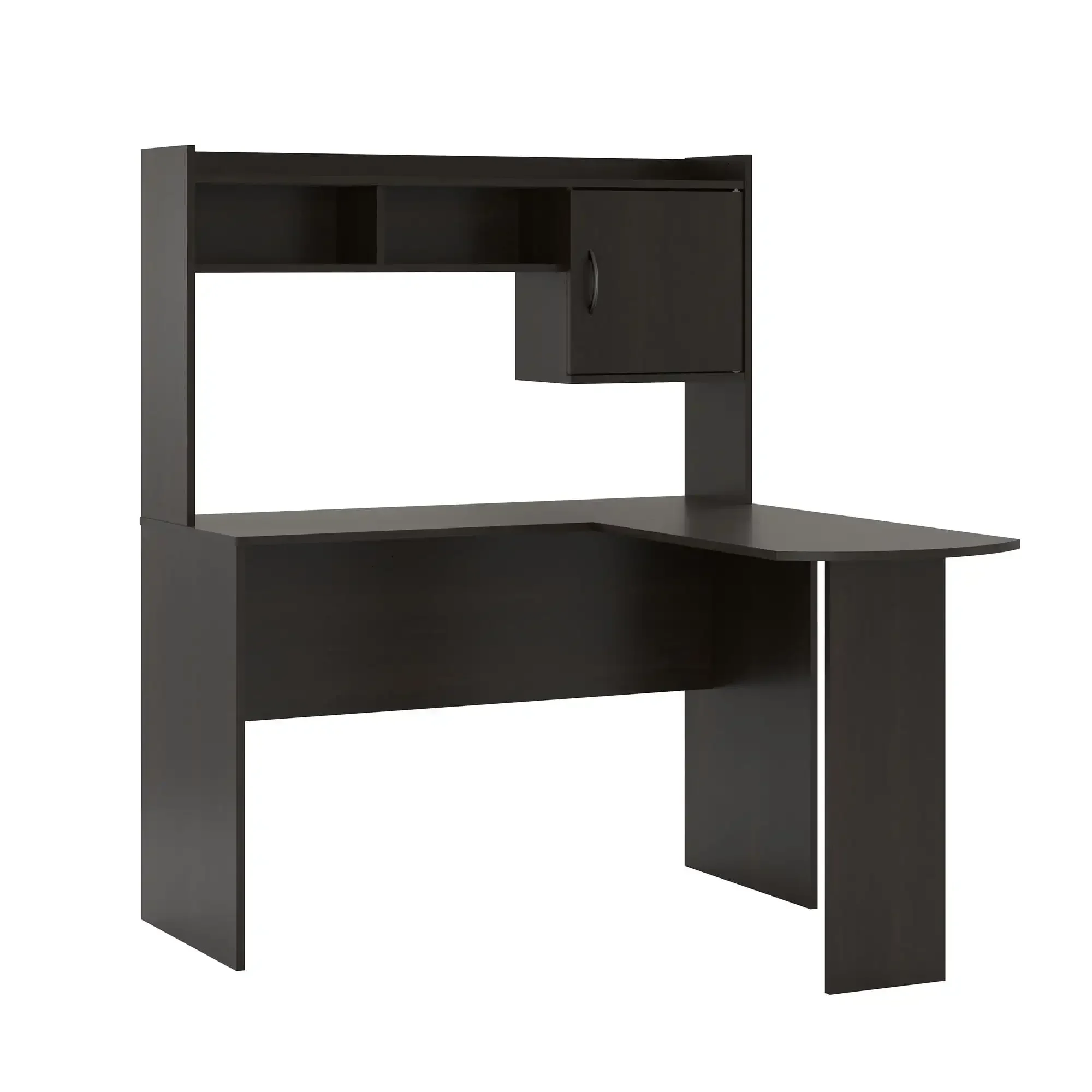 L-Shaped Desk with Hutch, Espresso 3
