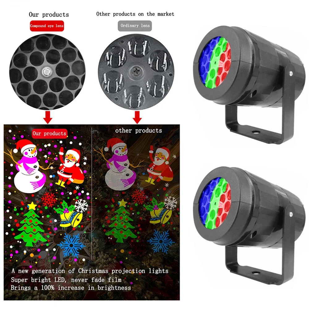 Star projector lamp Projection lamp Led stage light Christmas Projector Stage Light Led Projector Light Built-in 16 Patterns Indoor Outdoor Laser Lamp for Party New Year Holiday
