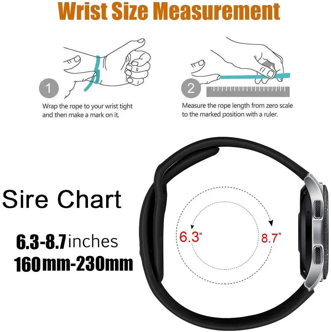 Sports Silicone Watch Strap Band for Smartwatches - Universal Fit