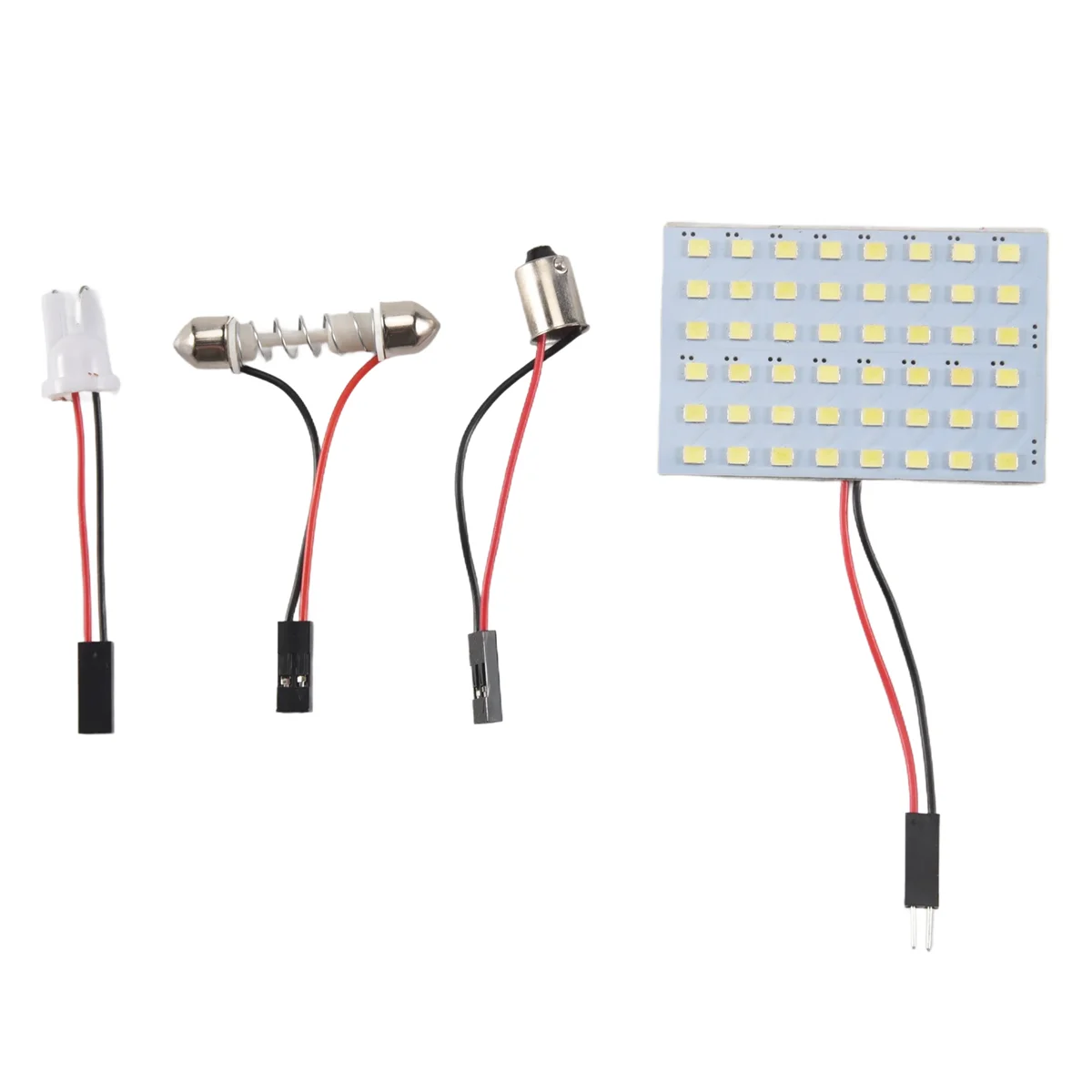 T27C 흰색 1210 SMD 48 LED 자동차 인테리어 돔 조명 패널 T10 BA9S 꽃줄 포함
