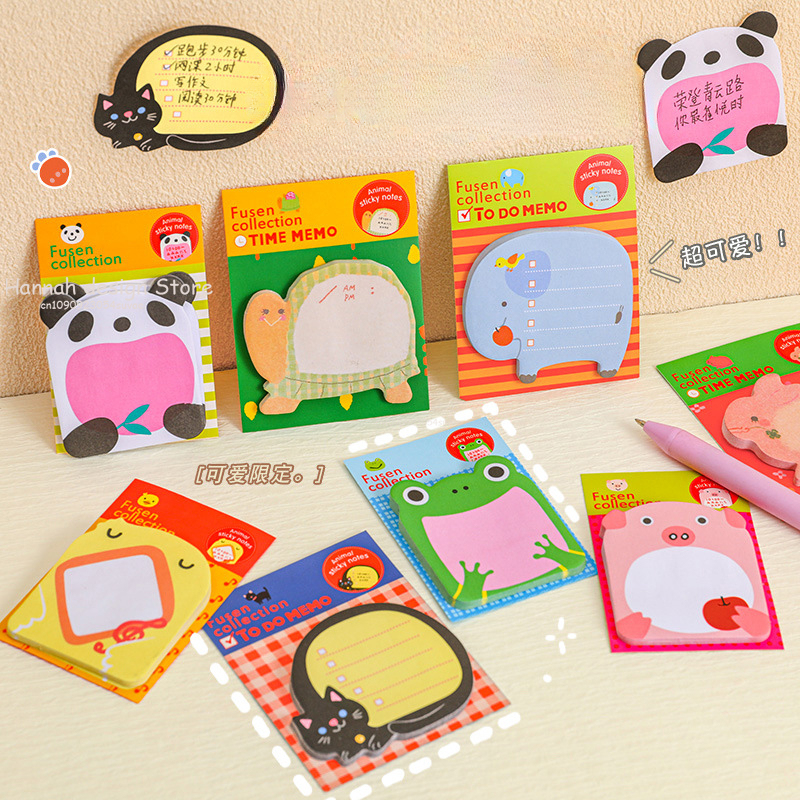 Cute Cartoon Animal Tearable Note Book Posted it Sticky Notes Notepad Memo Pads Children Gifts School Office Supplies