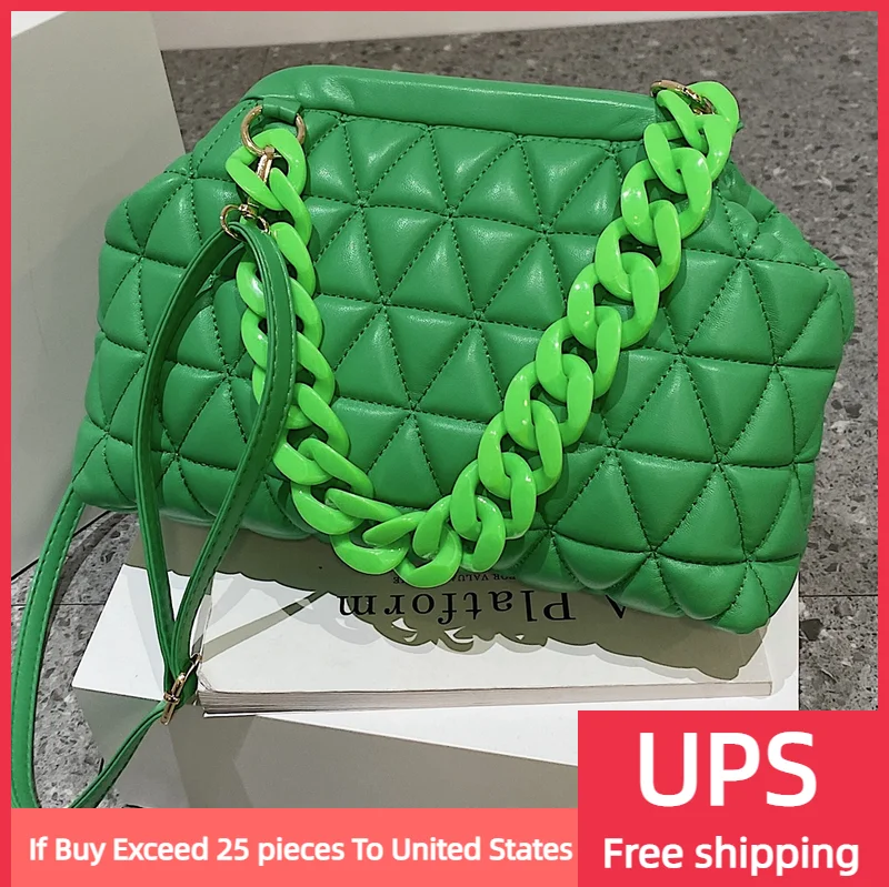 Thick Chain Luxury Designer Bag Women 2022 Spring Luxury Purse And Handbags  Small PU Leather Shoulder Bags Crossbody Bag Woven - AliExpress