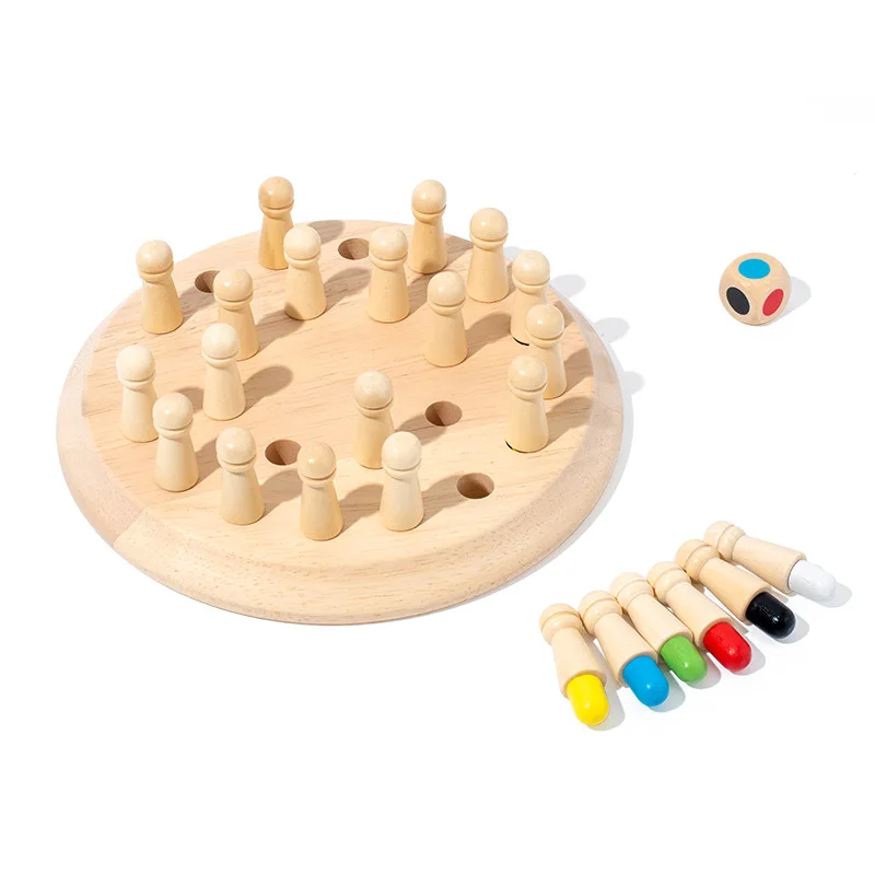 Madeira Xadrez Memória Jogo Board  Memória Jogo Xadrez Crianças-cor do jogo  de madeira-aliexpress