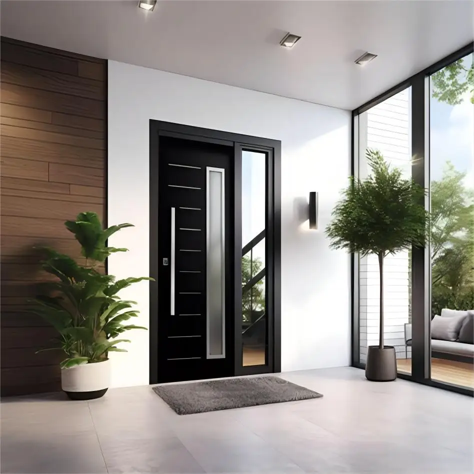 Security Door for Home Decoration Villa Exterior Door Modern Design Aluminum Entrance Front Doors for House