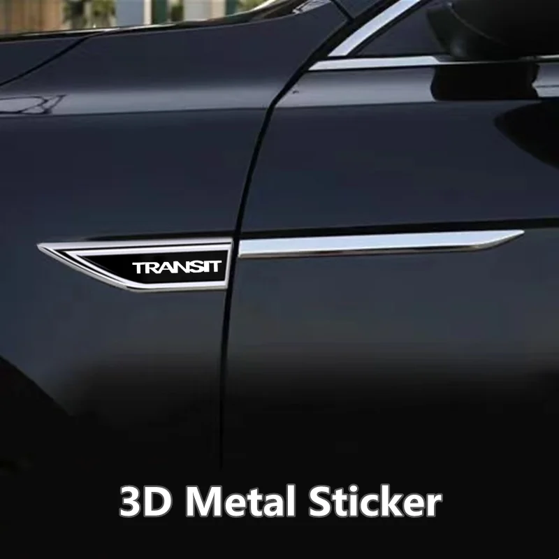 

3D Car Door Car Body Protective Metal Sticker Car Fender Side Blade Badge For Ford Transit MK6 MK7 Accessories