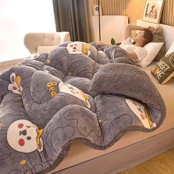 양고기 벨벳 이불 겨울 슈퍼 따뜻한 5kg 양면 벨벳 이불 따뜻한 가을 겨울 이불 플러시 이불 코어