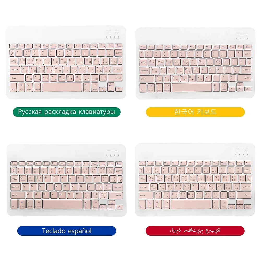 Wireless Keyboard Rechargeable Bluetooth Keyboard with Mouse for Tablet 10-13 inch iPad Huawei Samsung Xiaomi Pad