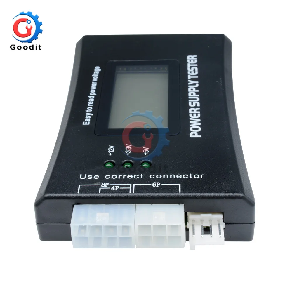 Digital LCD Display PC Computer 20/24 Pin LCD Power Supply Tester Check Quick Bank Supply Power Measuring Diagnostic Tester Tool 5