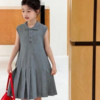 Robe sans manches de style coréen unique pour filles, vêtements d'été fins et tendance pour le collège 3