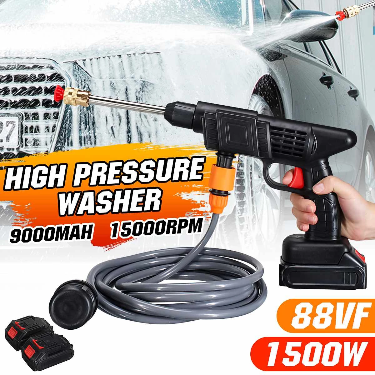 touchless carwash 50Bar 1500W Cordless High Pressure Car Washer Rechargeable Car Wash Gun Electric Water Gun Foam Machine for Makit 18V Battery touchless carwash