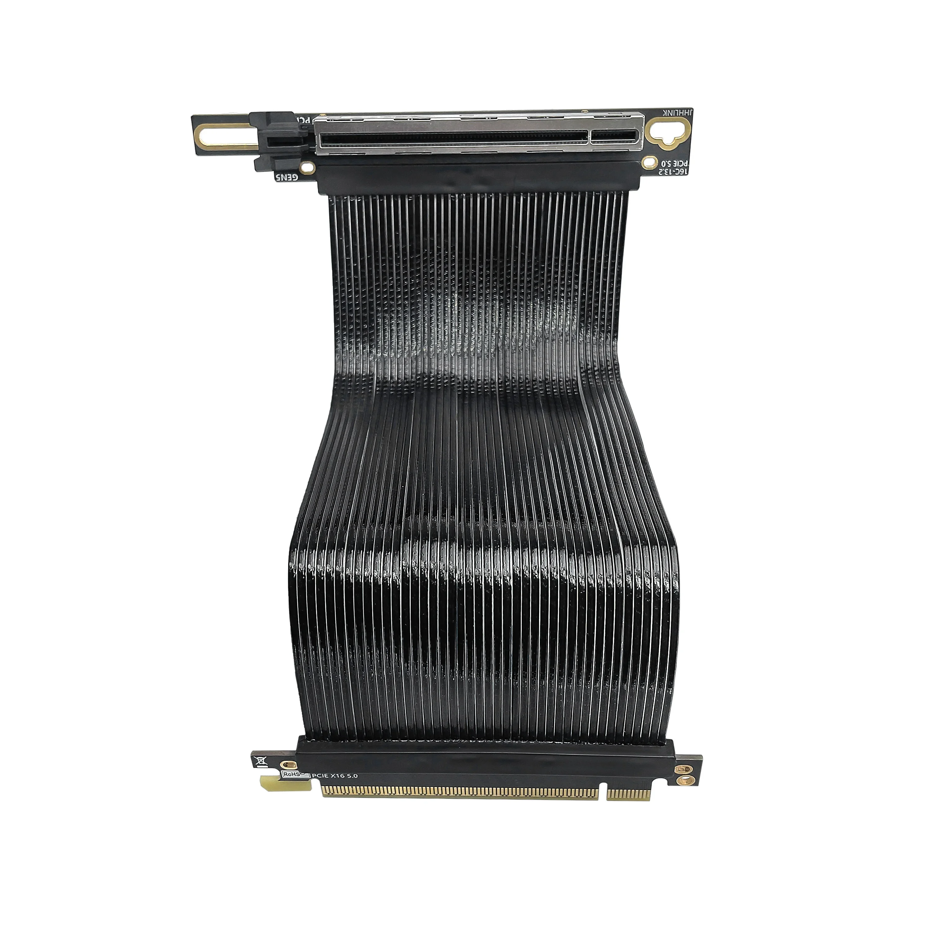 銀メッキPCIe 5.0ライザーケーブル GEN 5 x16 PCI Eライザー延長