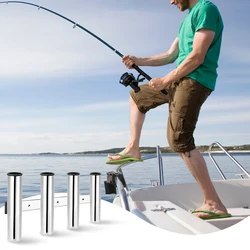 Porte cannes à pêche à 4 tubes, support mural brillant, pour Kayak, voilier, outils de plein air, accessoires avec vis 