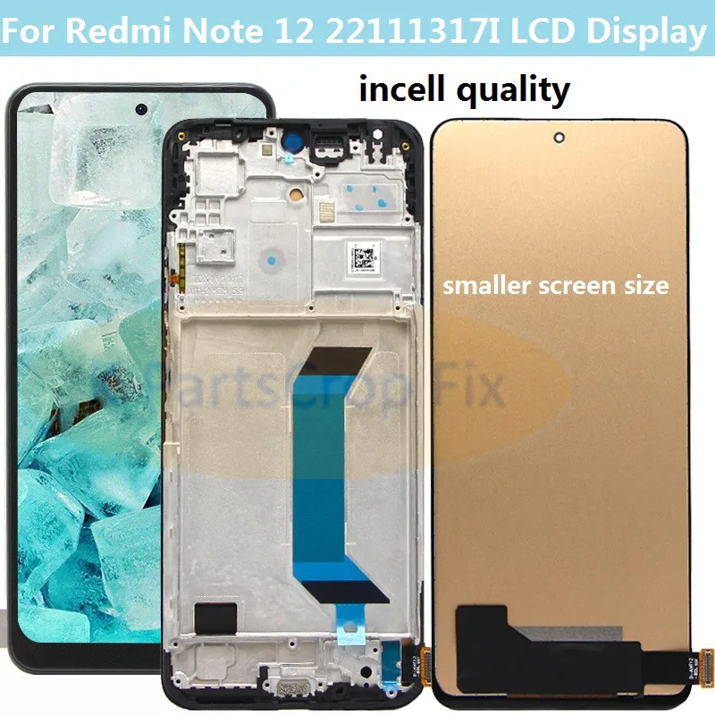 Tft Quality 6.67''for Xiaomi Redmi Note 12 Lcd Display With Touch Screen  Digitizer Assembly For Redmi Note12 22111317i Display - Mobile Phone Lcd  Screens - AliExpress