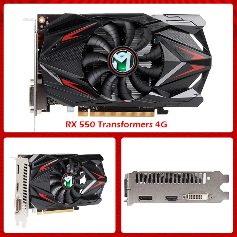 graphics card for pc MAXSUN RX550 Transformers 4G DDR55 8K Desktop Game Computer Stand Alone Graphics Card gaming card for pc