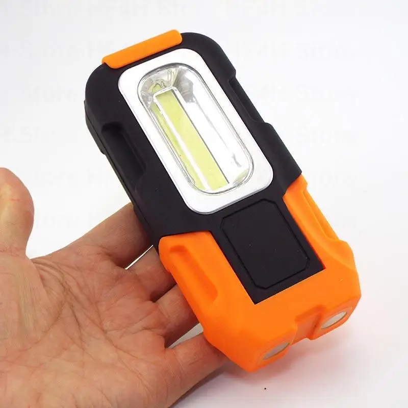 mini Multifunction hand COB LED Flashlight Hiking work flash light Hook night light camping Torch Lamp for Car repair camping B4