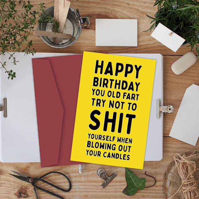 1pcs, Funny Happy Birthday Card,Anniversary Year Old Card,Happy Birthday Card for Him Husband Boyfriend Girlfriend Wife Her 4
