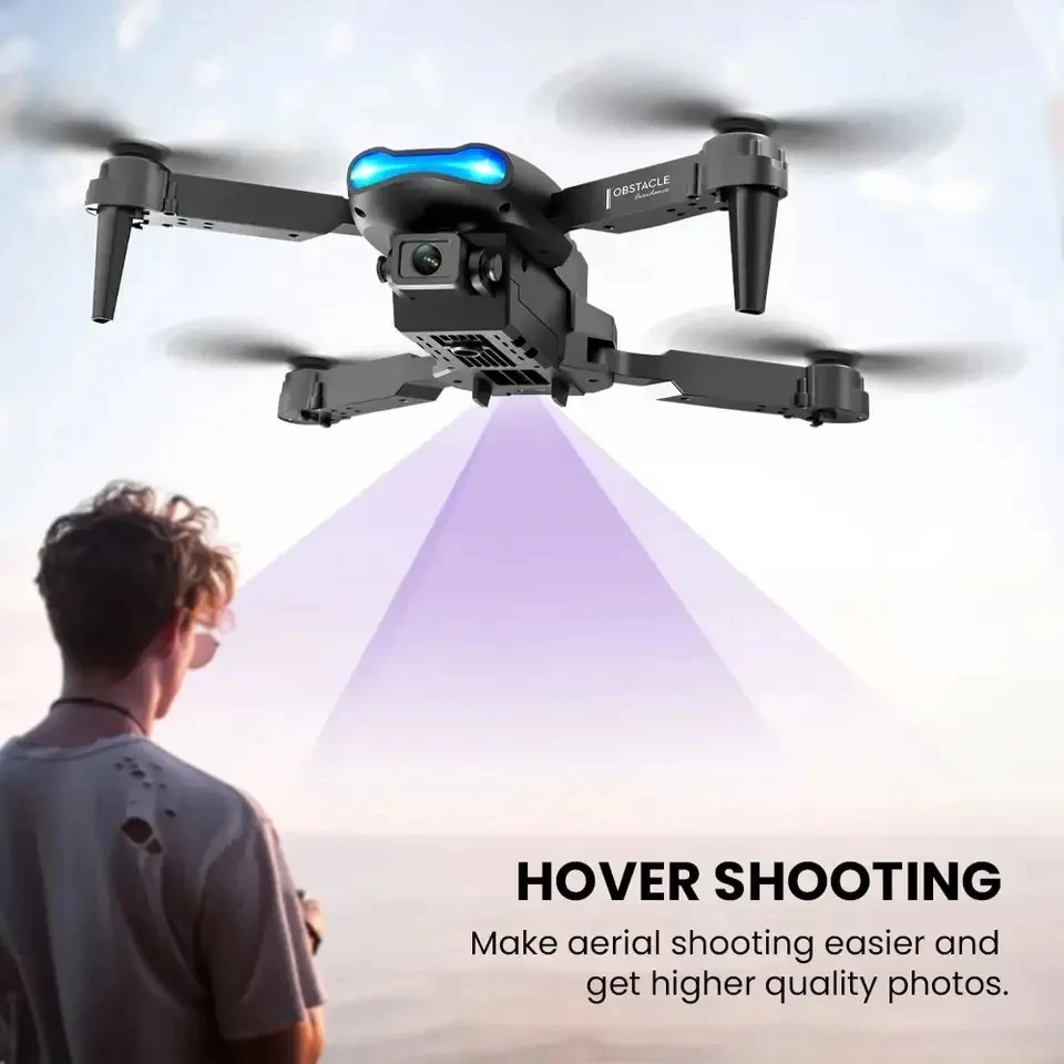 접이식 미니 와이파이 FPV RC 항공 사진 쿼드콥터, 전문 드론, E99 HD 4k 카메라, RC 헬리콥터 장난감 선물