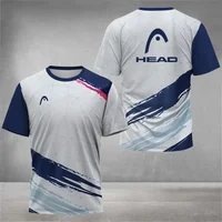 T-shirt d'été respirant pour hommes, maillot de Badminton en plein air, Tennis de Table, col rond, manches courtes, haut ample, nouveaux vêtements d'alpinisme 4