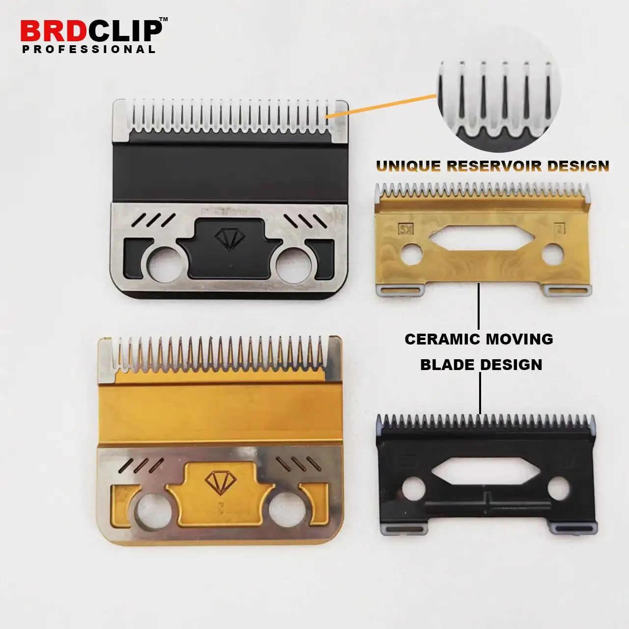 BRDCLIP Blade Original Replaceable Cutter Head for 2020C Madeshow M10 M5 Hair Clipper Titanium Plated Ceramics Blade 2