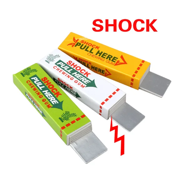 Electric Shock Joke Chewing Gum Safety Funny Magic Tricks 1-10PCS Kids Adult Gadget Prank Gifts Aniti-stress Toys prank toys,stress relief toys,joke toys,shocking toy