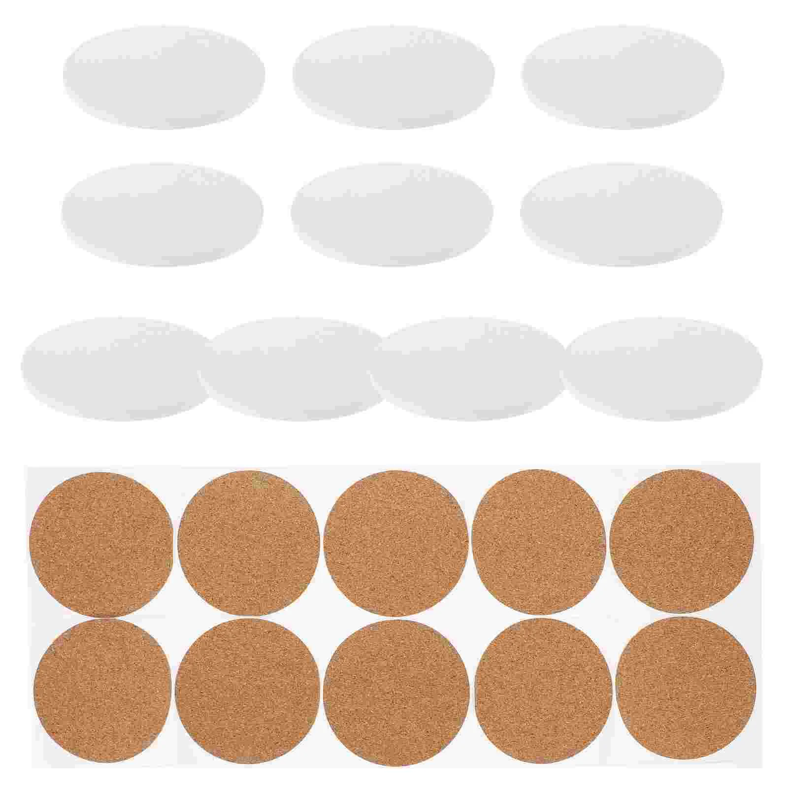 

10 Set Ceramic Coasters Household Decor Sublimation Cup Dolomite Portable Teacup Cork Trivets for Hot Dishes Ceramics DIY Mats