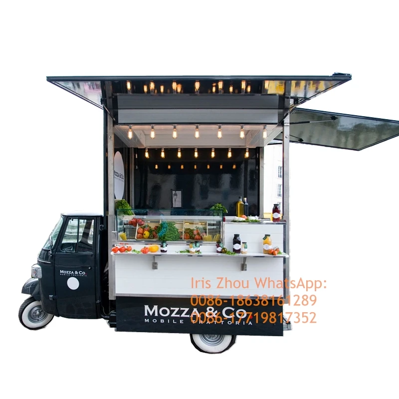 New Ape Piaggio Popular Food Tuk Tuk Electric Mobile Coffee Pizza Outdoor Street Food Truck In Vendita