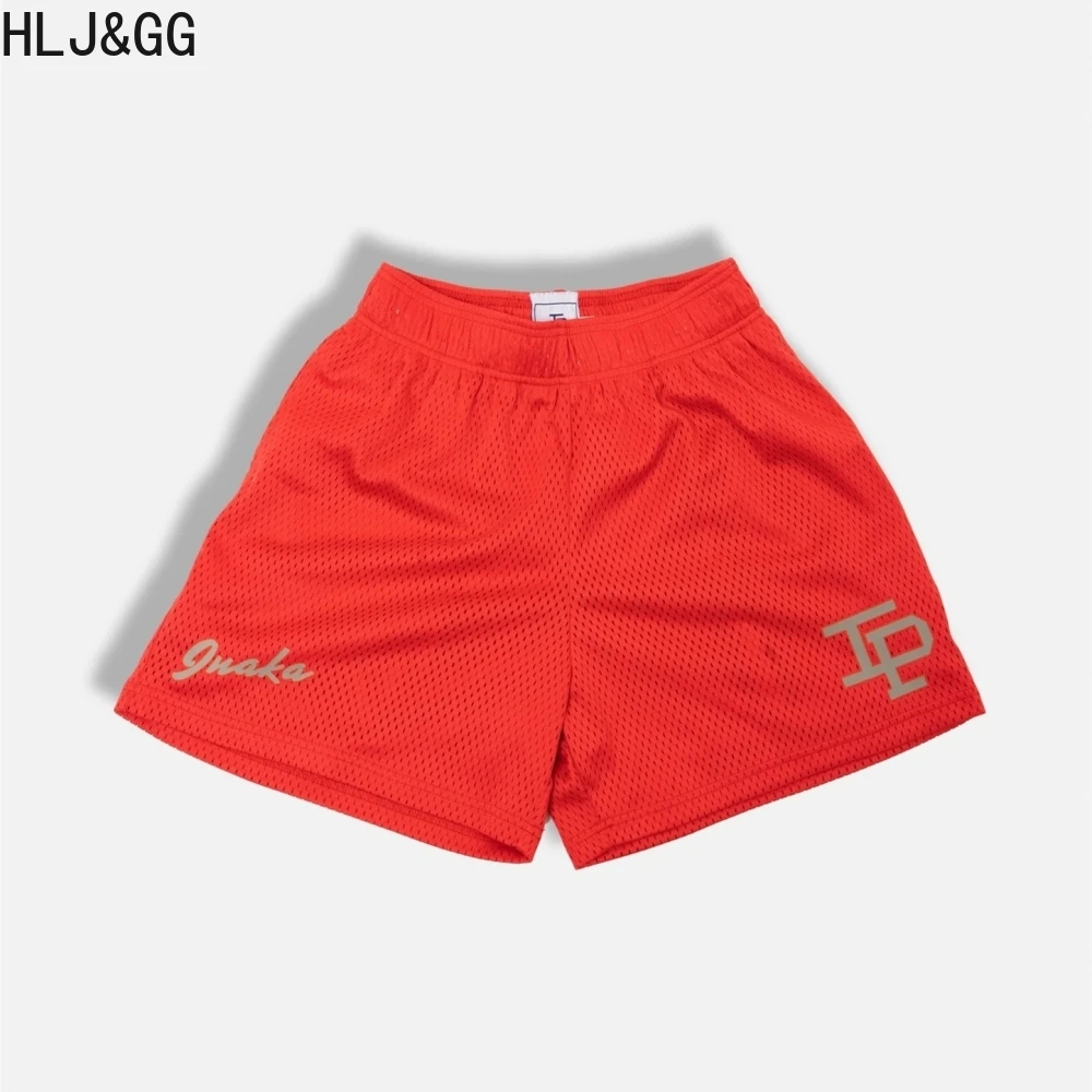 HLJ&GG Summer Single Layer Mesh Shorts for Mens Fashion Man's Printing Shorts Causal Sporty Running Fitness Shorts New Arrivals