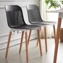 

Simple Dining Chair Backrest Room Plastic Chairs Nordic Casual Home Negotiation Sillas De Comedor Chaise Sessel Furniture
