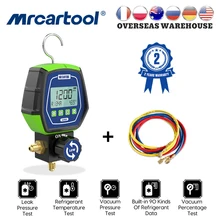 MR CARTOOL HVAC 냉동 디지털 진공 압력 매니폴드 테스터, 냉매 호스 파이프, 에어컨 리필 감지기