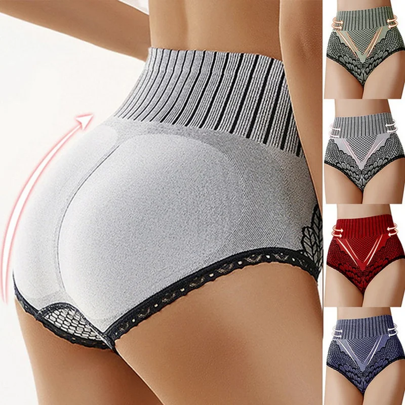 1 Pcs Women's Panties Underwear Seamless Briefs High Waist Underpanties Bodyshaper Ladies Female Underpants Plus Size