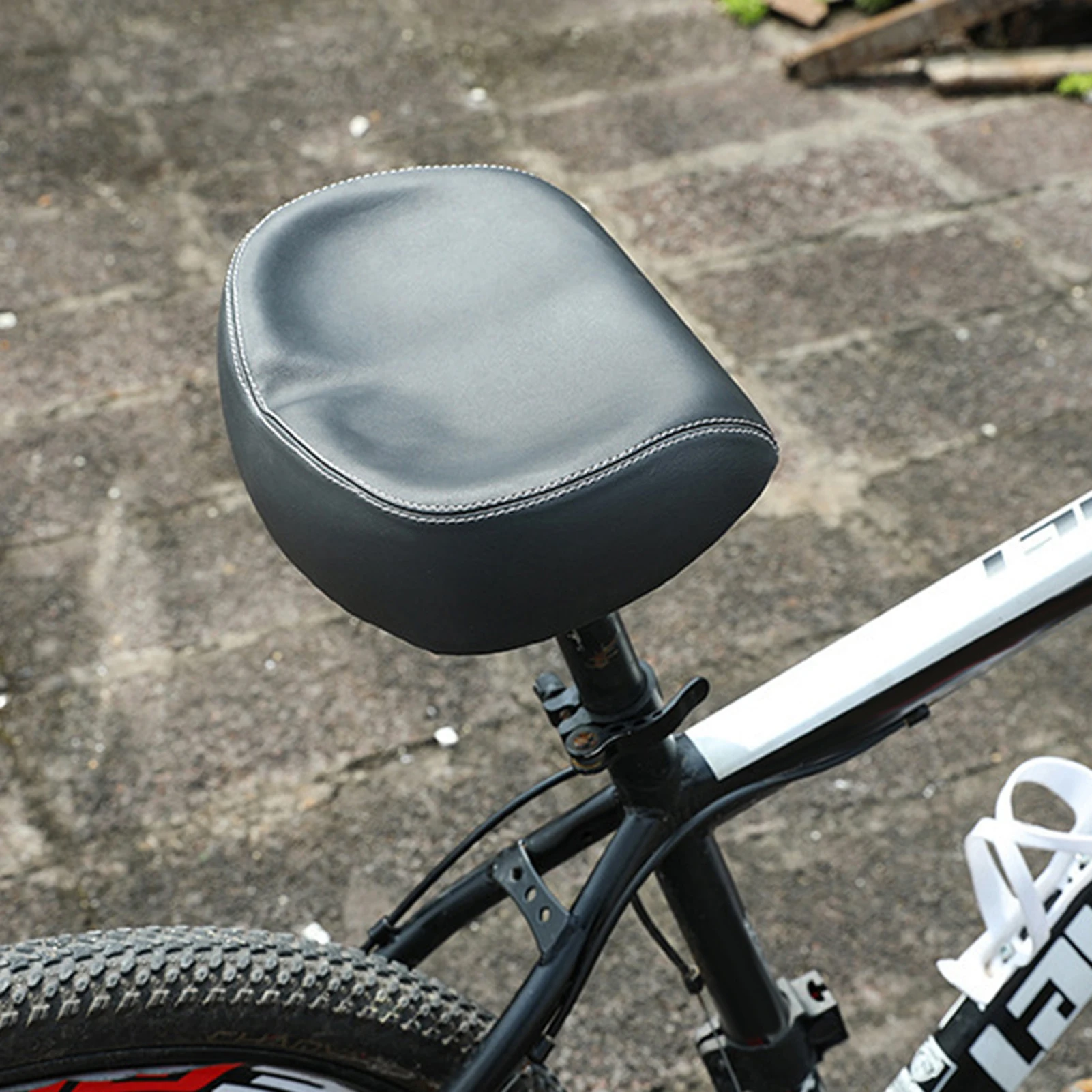 Breiter großer Fahrrads attel gepolsterter Sitz aus dickem Memory-Schaum mit hoher Dichte für das Indoor-Radfahren im Freien – Detail 7