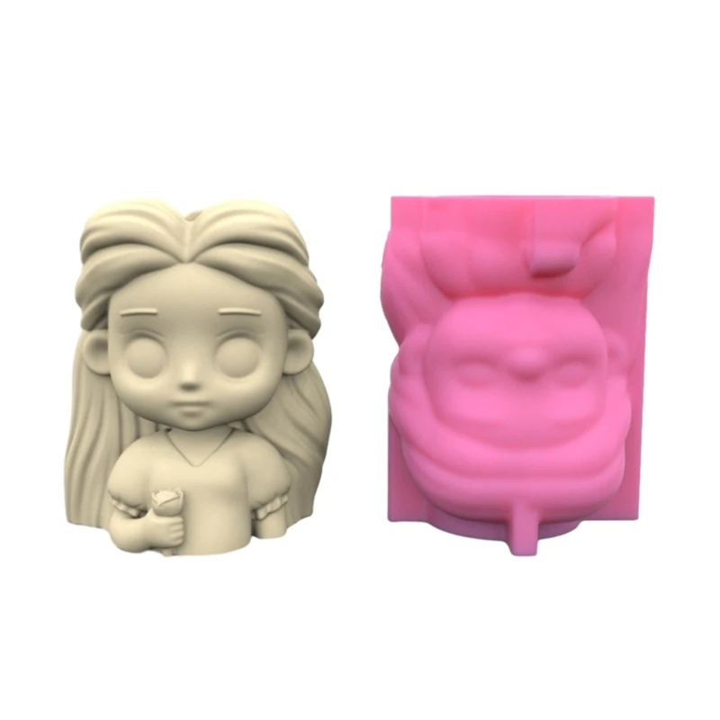 

Форма для маленькой девочки, форма для цветочных горшков, силиконовая форма для бетона, товары для ручной работы для рукоделия, ремесло для цветочного горшка