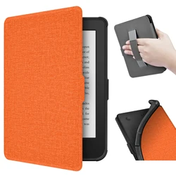 Enhanced Case with Hand Strap and Sleep/Wake Function for KOBO Clara 2E (Orange)