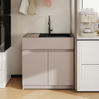 ตู้ครัวสไตล์ญี่ปุ่น อ่างล้างจานสแตนเลส อ่างล้างผัก เคาน์เตอร์ครัว เฟอร์นิเจอร์เก็บของ FYKC 1