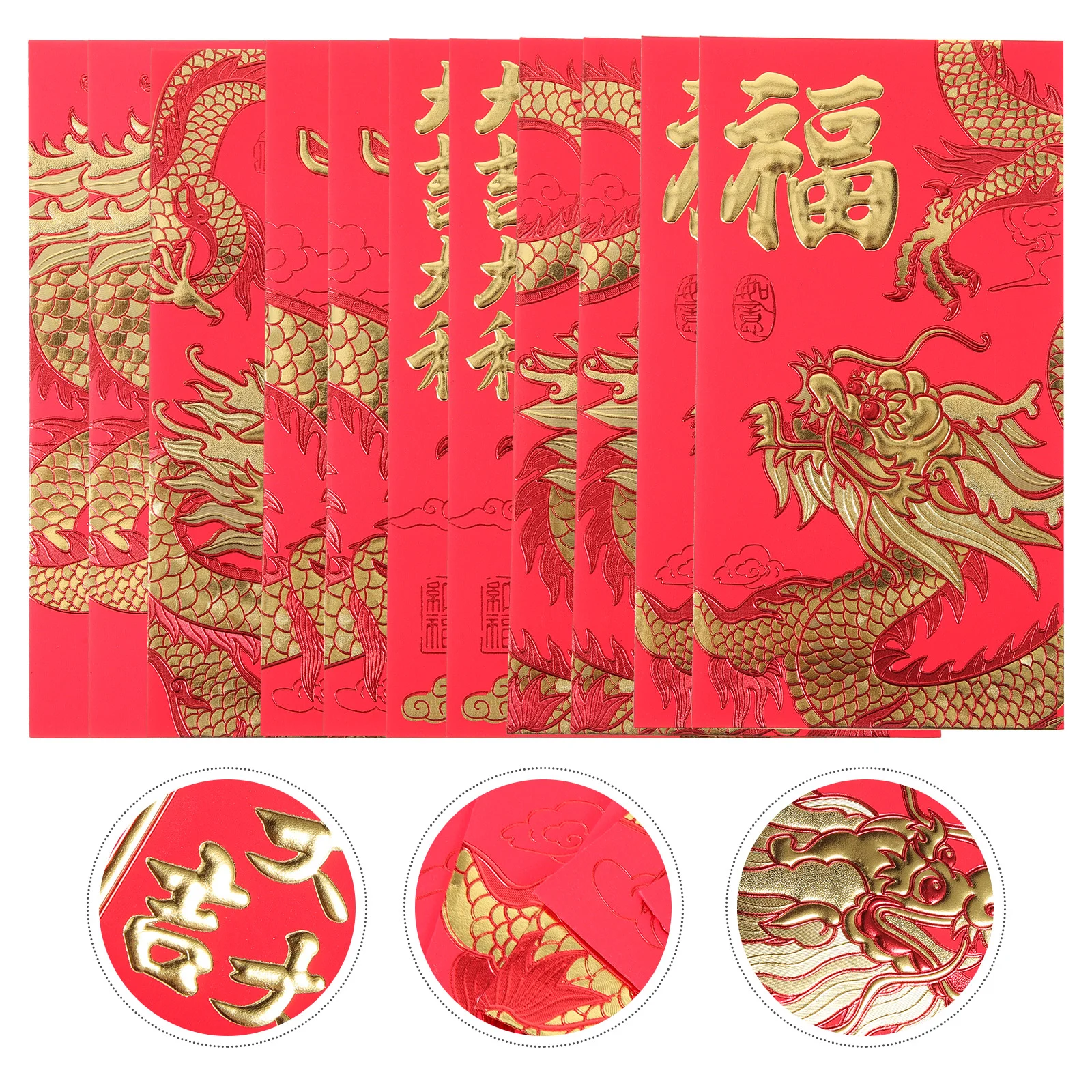 

30Pcs Zodiac Delicate Pattern Red Envelopes Red Envelopes The Year of Money Bag