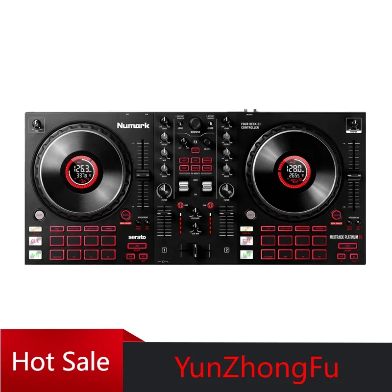 Numark Platinum Fx Dj Controller Registratore A Disco Display Giradischi Dj Starter Disc