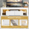 JUMMICO TV Stand with LED Lights, Modern Entertainment Center Media and Open Shelf Console Table Storage Desk Up To 70 Inch TV 5