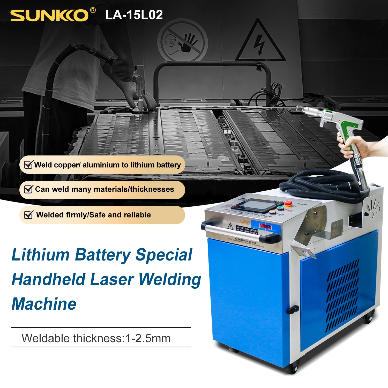 LY Sunko LA-15L02 Lithium Battery Special Handheld Galvanometer-Type Laser Welding Machine 1500w